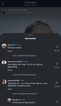Komentar Fuji (instagram)